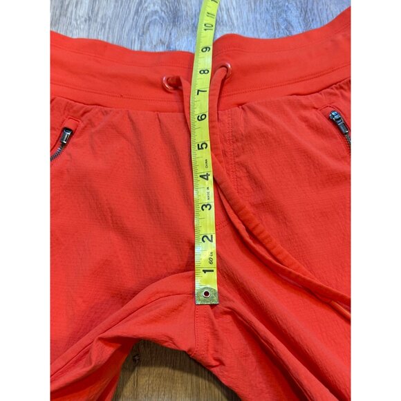 Athleta Trekkie North Orange Jogger Pants Zip Pocket Stretch Nylon Athletic 0 - Picture 9 of 9